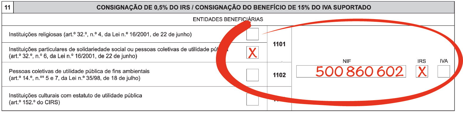 Consignação IRS CERCIFAF - 500 860 602