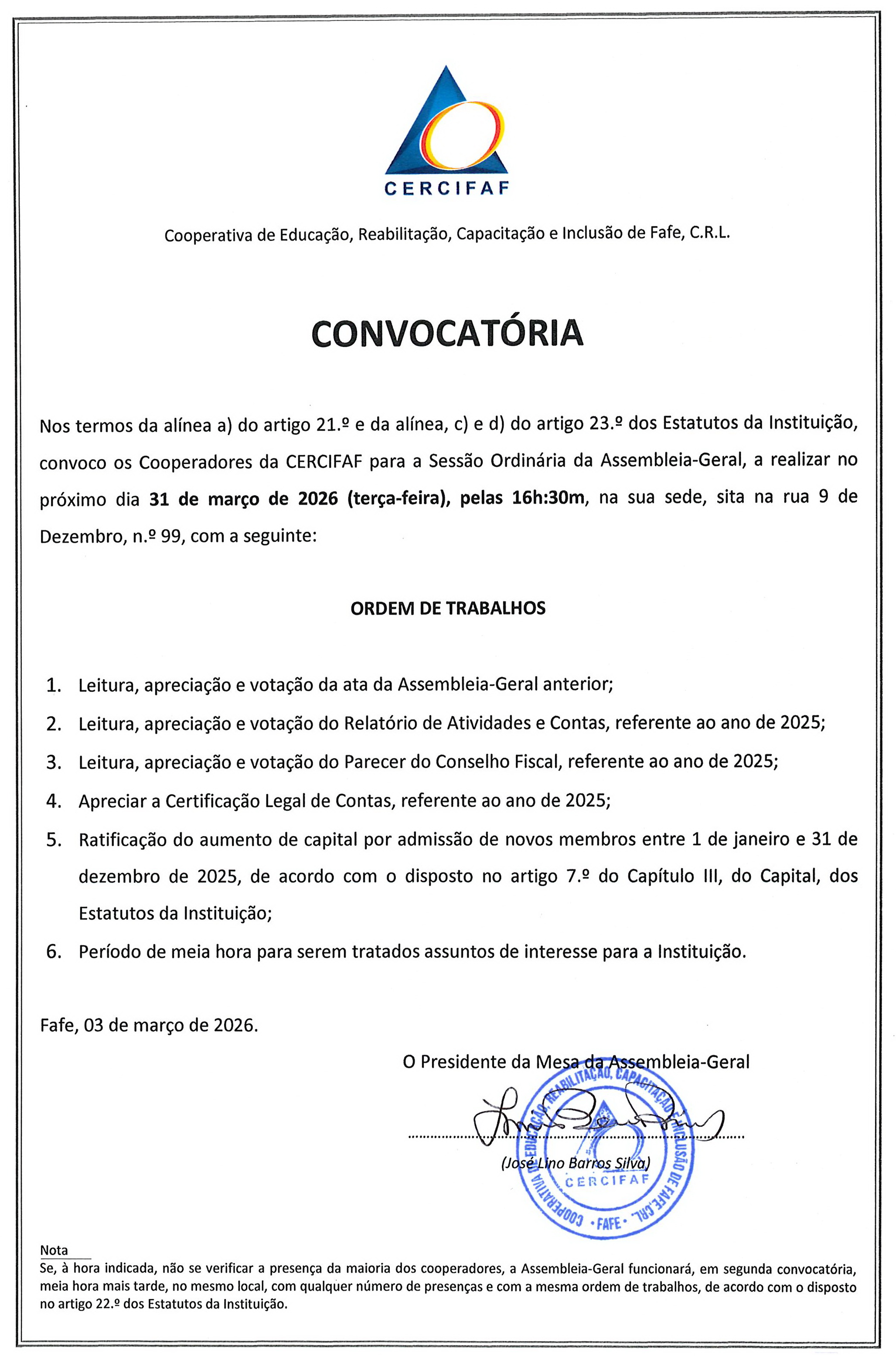 Convocatória